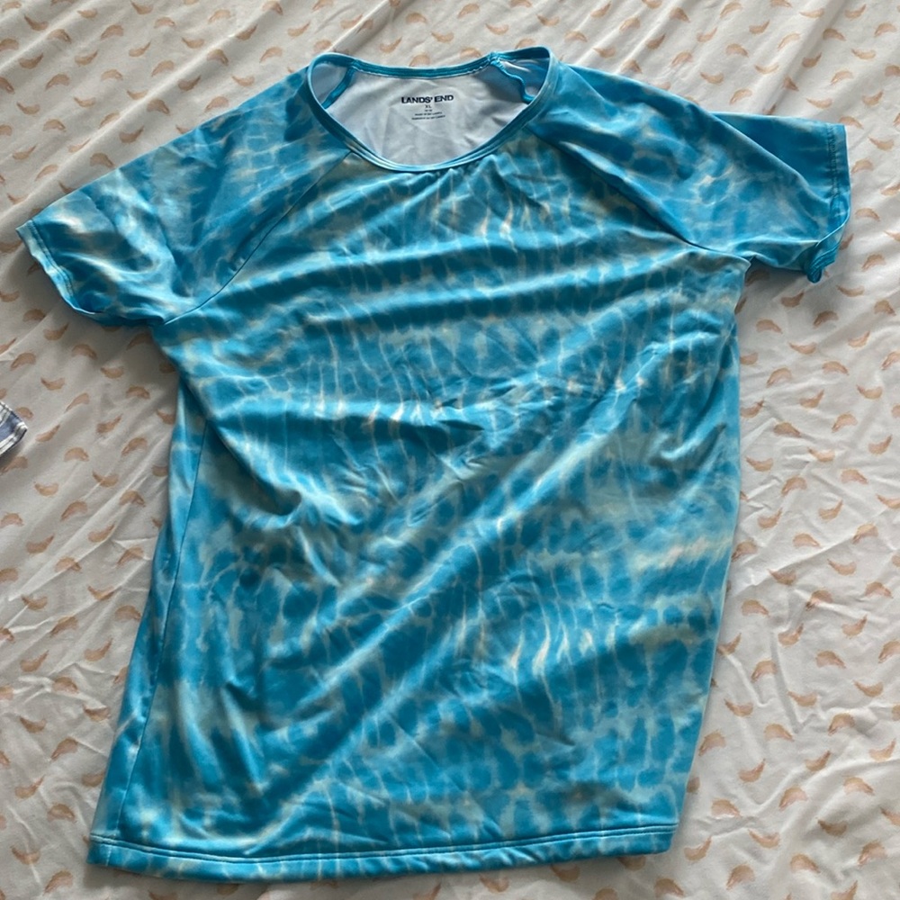 Lands End rash guard swim shirt